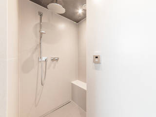 Bad mit Dampfsaauna, Ohlde Interior Design Ohlde Interior Design Ванная комната в стиле модерн Плитка Бежевый