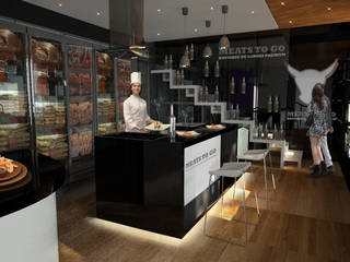 BOUTIQUE DE CARNES MEATS TO GO EN SAN ÁNGEL, Arquitectos M253 Arquitectos M253 商業空間