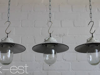 "VISTA M" Bauhaus Lampe Zweck Design Emaille Glas Porzellan, Lux-Est Lux-Est Gewerbeflächen Eisen/Stahl Weiß