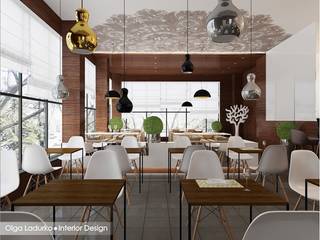 Интерьер кафе, проект для Cafe_Simple_1, Design by Ladurko Olga Design by Ladurko Olga Commercial spaces