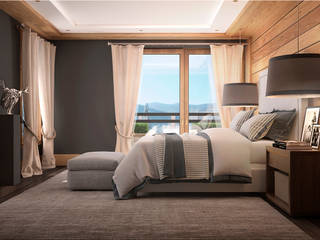 Дизан-проект шикарного дома в стиле шале, GM-interior GM-interior Country style bedroom