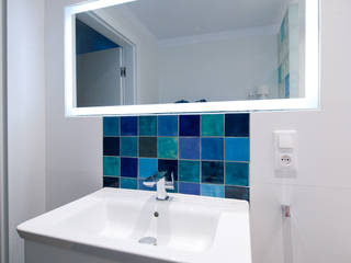 Realizacje DekoryNati, Dekory Nati Dekory Nati Mediterranean style bathroom Ceramic Blue