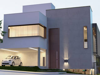 Residência FR, Uberlândia - Projeto THEROOM ARQUITETURA, THEROOM ARQUITETURA E DESIGN THEROOM ARQUITETURA E DESIGN Modern houses