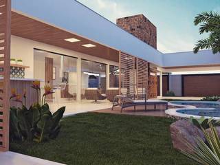 Residência FS, Coromandel - Projeto THEROOM ARQUITETURA, THEROOM ARQUITETURA E DESIGN THEROOM ARQUITETURA E DESIGN Modern houses