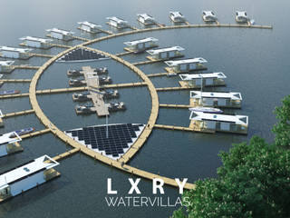 Eco Ville #02, LXRY Watervillas LXRY Watervillas 모던스타일 주택 유리