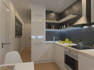 Яузская улица 37м2, HOUSE&HOME HOUSE&HOME Minimalist kitchen