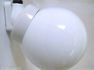 "BERLIN L 30° OPAL" Bauhaus Zweck Lampe Porzellan / Opalglas, Lux-Est Lux-Est Gewerbeflächen Glas Weiß