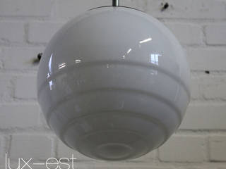 "ROSA M" Bauhaus Design Pendel Lampe Opal Glas Vintage, Lux-Est Lux-Est Industrial style kitchen Glass Lighting