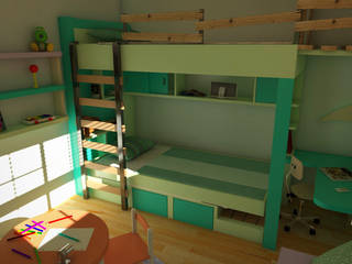 La casita encantada de la isla (Diseño de una habitación infantil), Interiorismo con Propósito Interiorismo con Propósito 트로피컬 아이방