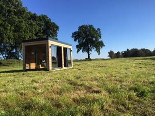 OUTDOOR-SAUNA-MODUL, RONALD-KIRSCH PLANungsgesellschaft RONALD-KIRSCH PLANungsgesellschaft Moderne spa's Hout Hout