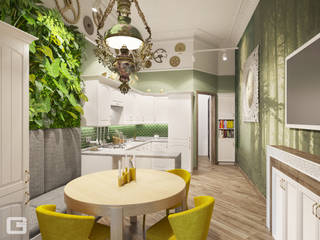 Квартира для творческой семьи, Giovani Design Studio Giovani Design Studio Кухни в эклектичном стиле