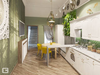Квартира для творческой семьи, Giovani Design Studio Giovani Design Studio Kitchen