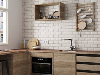 Metro, Equipe Ceramicas Equipe Ceramicas 러스틱스타일 주방 세라믹