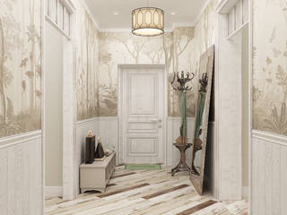 Коридор "Triumph", Студия дизайна Дарьи Одарюк Студия дизайна Дарьи Одарюк Eclectic style corridor, hallway & stairs