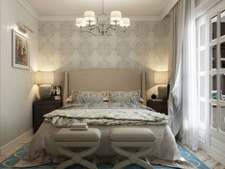 Спальня "Triumph" v.1, Студия дизайна Дарьи Одарюк Студия дизайна Дарьи Одарюк Eclectic style bedroom