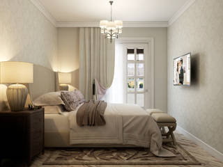 Спальня "Triumph" v.2, Студия дизайна Дарьи Одарюк Студия дизайна Дарьи Одарюк Eclectic style bedroom