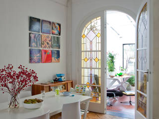 renovatie jaren 30' woning, studio k interieur en landschapsarchitecten studio k interieur en landschapsarchitecten Modern Dining Room