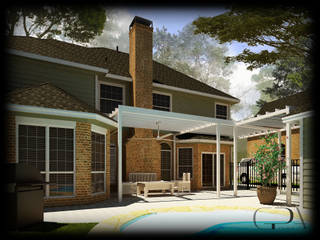 Family House Rendering, GPA studio GPA studio Jardines clásicos Madera Acabado en madera