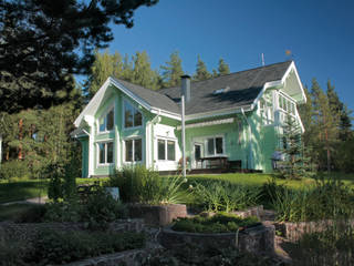 Загородный дом из клееного бруса, Дмитрий Кругляк Дмитрий Кругляк Rustic style houses Wood Green