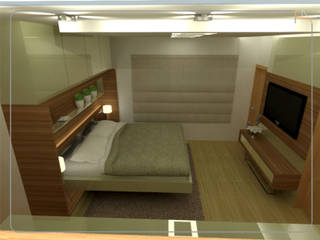 Suíte Casal, Humanize Arquitetura Humanize Arquitetura Modern style bedroom