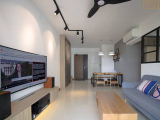 Punggol Waterway Brooks BTO, Designer House Designer House Minimalist living room