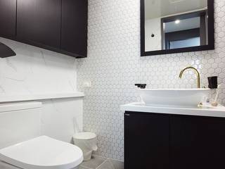 중랑구 상봉프레미어스엠코 럭셔리한 싱글남 홈스타일링, homelatte homelatte Modern style bathrooms