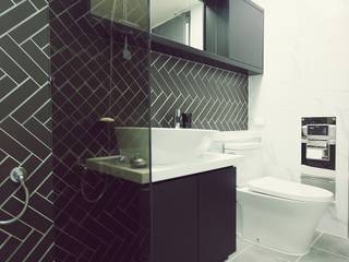 중랑구 상봉프레미어스엠코 럭셔리한 싱글남 홈스타일링, homelatte homelatte Modern style bathrooms