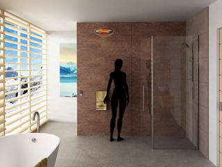Elektrische Infrarot Heizstrahler in italienischem Design, RF Design GmbH RF Design GmbH Modern Bathroom White