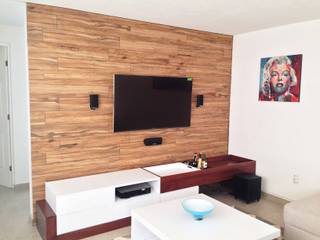 Depa RJC, Estudio Chipotle Estudio Chipotle Living room Wood Wood effect