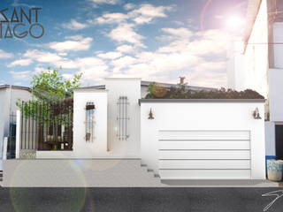 Proyecto RR, SANT1AGO arquitectura y diseño SANT1AGO arquitectura y diseño Case in stile minimalista Laterizio Bianco