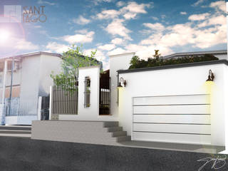 Proyecto RR, SANT1AGO arquitectura y diseño SANT1AGO arquitectura y diseño Minimalistyczne domy Cegły Biały