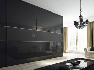 Contemporary sliding door wardrobes by Kleiderhaus, Kleiderhaus ltd Kleiderhaus ltd ห้องนอน