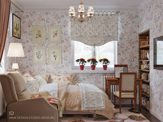 Вся красота Прованса в двух спальнях, Студия дизайна ROMANIUK DESIGN Студия дизайна ROMANIUK DESIGN Dormitorios rurales