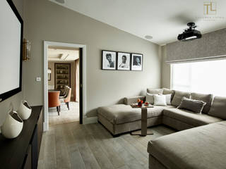 Elegance and colour in a Dulwich home , Tailored Living Interiors Tailored Living Interiors Salas de entretenimiento de estilo moderno