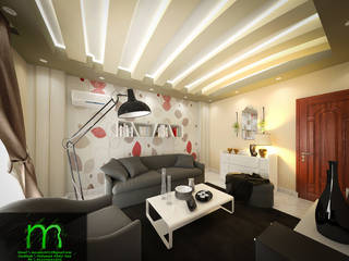 Living room, dining room, EL Mazen For Finishes and Trims EL Mazen For Finishes and Trims Modern living room Wood-Plastic Composite