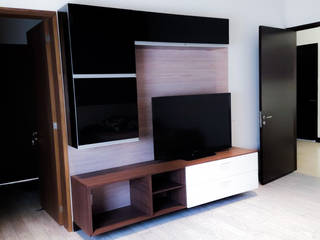 NOSOTROS, AZULNOGAL AZULNOGAL Modern style media rooms Wood Wood effect