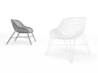 KIRA Chair, HD4design di Andrea Pasquali HD4design di Andrea Pasquali モダンデザインの リビング 鉄/鋼