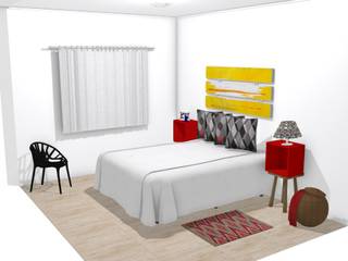 Dormitório Paulillo, Bruna Renzano Bruna Renzano Modern style bedroom