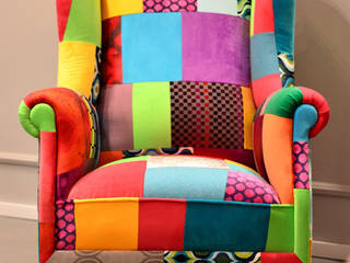 Fotel Patchwork Multikolor , Juicy Colors Juicy Colors SalonKanapy i fotele Wielokolorowy
