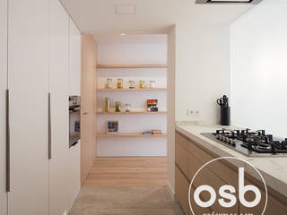 la reforma de Cristobal y Cayetana, osb arquitectos osb arquitectos Dapur Gaya Skandinavia Kayu Wood effect