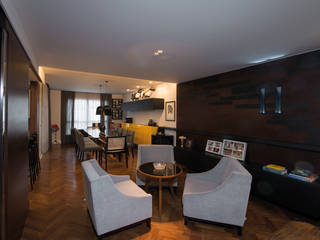 Residência Vintage, Studio Leonardo Muller Studio Leonardo Muller Modern living room Wood Wood effect
