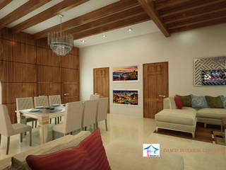 SIMPLE SEMI ITALIAN TYPE VILLA, SHEEVIA INTERIOR CONCEPTS SHEEVIA INTERIOR CONCEPTS Modern living room Plywood