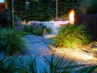 Kameralny ogród nowoczesny, Studio architektury krajobrazu INSPIRACJE Studio architektury krajobrazu INSPIRACJE Garden