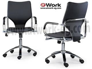 Atwork Office Furniture ات ورك للاثاث المكتبي, Atwork Office Furniture Atwork Office Furniture مكتب عمل أو دراسة جلد صناعي Metallic/Silver