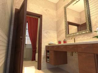 Sala da bagno - Luxury powder room, Planet G Planet G Ванная комната в стиле модерн Мрамор Бежевый