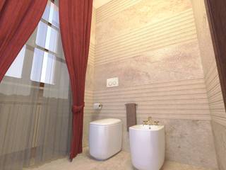 Sala da bagno - Luxury powder room, Planet G Planet G Moderne Badezimmer Marmor Beige