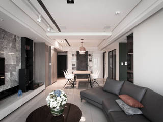 現代北歐 與 純淨人文的相遇 | BRAVO INTERIOR DESIGN & DECO, 璞碩室內裝修設計工程有限公司 璞碩室內裝修設計工程有限公司 Modern Living Room