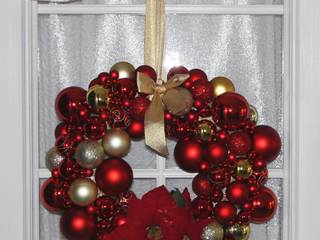 Türkranz Weihnachten mit Kugeln und Weihnachtssternen in gold & rot, GP METALLUM GP METALLUM Classic style doors