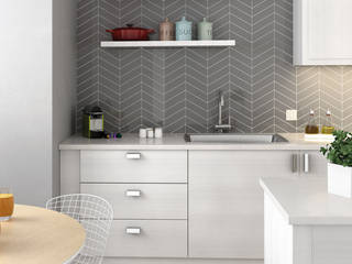 Equipe Ceramicas Cocinas de estilo moderno Cerámico Gris