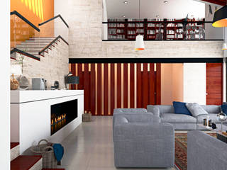 CASA VALLE , Laboratorio Mexicano de Arquitectura Laboratorio Mexicano de Arquitectura Mediterranean style living room